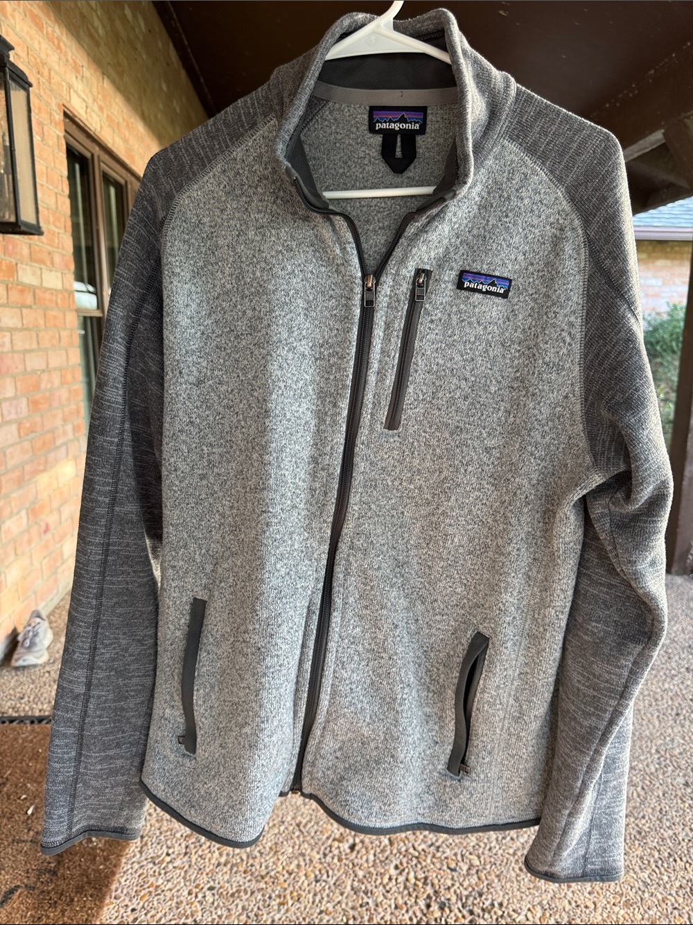 Patagonia Gray Full-Zip Fleece Jacket with Dark Gray Accents